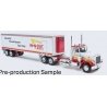 Peterbilt 359 Tractor with Van Trailer - Assembled -- In-N-Out Burger (white, red, yellow), 1/43, Iconic Replicas 430640