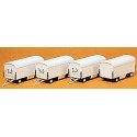 Modern Circus Wagon Set - Plastic Kits -- Equipment Wagons pkg(4) - Undecorated), HO, Preiser Kg 20006