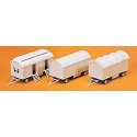 Modern Circus Wagon Set - Plastic Kits -- Equipment Carriers pkg(3) - Undecorated, HO, Preiser Kg 20008