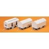 Modern Circus Wagon Set - Plastic Kits -- Equipment Carriers pkg(3) - Undecorated, HO, Preiser Kg 20008