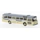 1962 Bussing Senator Bus - Assembled -- Frankfort, Germany (yellow, gray, white, Tisserand A, HO, Brekina Automodelle 59371