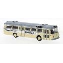 1962 Bussing Senator Bus - Assembled -- Frankfort, Germany (yellow, gray, white, Tisserand A, HO, Brekina Automodelle 59371