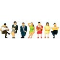 Passengers -- Seated Chinese Travelers pkg(7), HO, Preiser Kg 10573