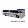 1964 MCI MC-5A Coach Bus - Assembled -- Greyhound Canada (silver, white, blue, yellow), HO, Iconic Replicas 870629