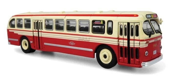 1940s-1950s ACF Brill CD-44 Transit Bus - Assembled -- Toronto Transit Commission (red, cream), HO, Iconic Replicas 870373