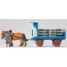 Horse-Drawn Wagons -- Beer Wagon with 2-Horse Team, HO, Preiser Kg 30445