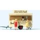 Cheese Concession Trailer with Accessories -- German Lettering, HO, Preiser Kg 10750