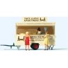 Cheese Concession Trailer with Accessories -- German Lettering, HO, Preiser Kg 10750