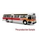 1980 GM 53102 (Fishbowl) Bus - Assembled -- San Francisco MUNI (white, red, orange), HO, Iconic Replicas 870596