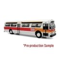 1980 GM 53102 (Fishbowl) Bus - Assembled -- San Francisco MUNI (white, red, orange), HO, Iconic Replicas 870596