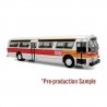1980 GM 53102 (Fishbowl) Bus - Assembled -- San Francisco MUNI (white, red, orange), HO, Iconic Replicas 870596