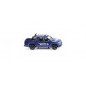 2010 Volkswagen Amarok Crew-Cab Pickup Truck - Assembled -- THW (blue, white, German Lettering), HO, Wiking 31145