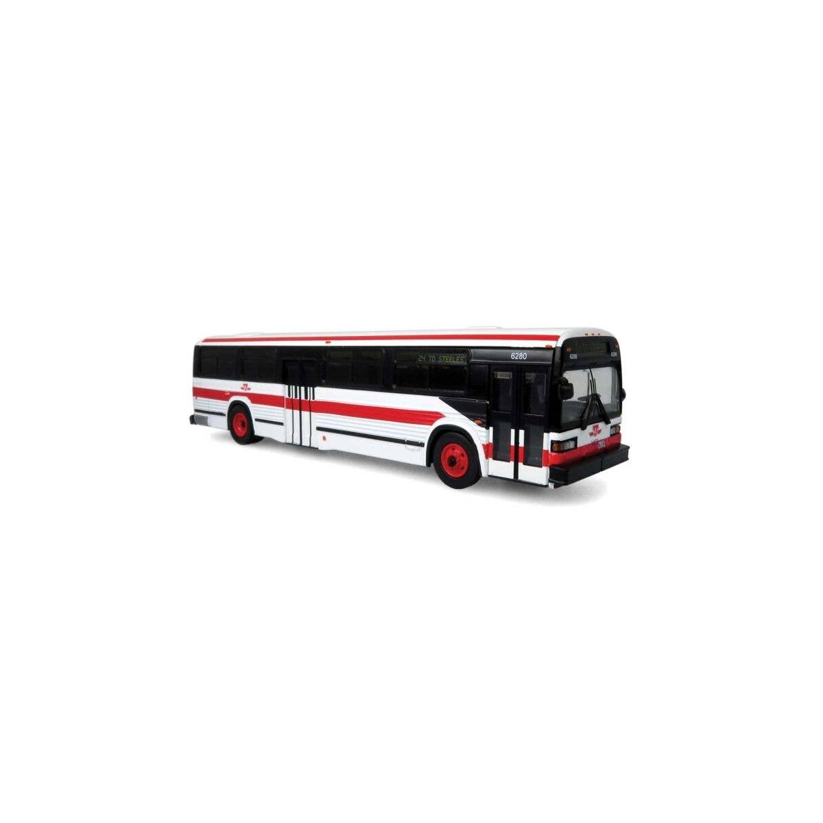 MCI Classic Transit Bus - Assembled -- Toronto Transit Commission TTC (white, red), HO, Iconic Replicas 870392