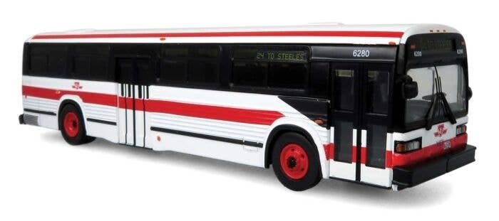 MCI Classic Transit Bus - Assembled -- Toronto Transit Commission TTC (white, red), HO, Iconic Replicas 870392
