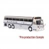 1971 Eagle Model 05 Bus - Assembled -- Michaud Trailways (silver, cream, black), HO, Iconic Replicas 870548