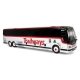 2022 Prevost H3-45 Coach - Assembled -- Adirondack Transit Lines Trailways (white, black, red), HO, Iconic Replicas 870477