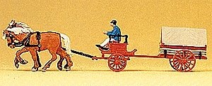 Emergency - Horse-Drawn Fire Equipment -- Coal Tender, HO, Preiser Kg 30429