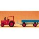 Farm Machinery -- Hanomag Tractor w/Wagon, N, Preiser Kg 79502