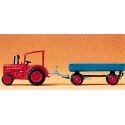 Farm Machinery -- Hanomag Tractor w/Wagon, N, Preiser Kg 79502