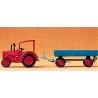 Farm Machinery -- Hanomag Tractor w/Wagon, N, Preiser Kg 79502