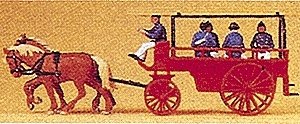 Emergency - Horse-Drawn Fire Equipment -- `Flying Squad` Personnel Wagon, HO, Preiser Kg 30427