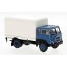 1962 Fiat 642 Rounded Box-Body Delivery Truck - Assembled -- Blue, Gray, HO, Brekina Automodelle 58606