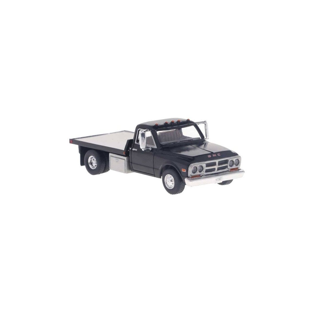 1981 GMC Sierra Grande Flatbed Truck - Assembled -- Black, HO, Brekina Automodelle 19669