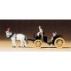 Horse-Drawn Wagon -- Open Carriage - Black, N, Preiser Kg 79481