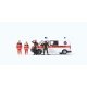 Emergency Volkswagen T 5 Van - Assembled -- With 2 EMT & 2 Divers Neustadt Water Rescue Team (white, , HO, Preiser Kg 33261