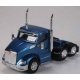 Kenworth T680 3-Axle Day-Cab Tractor Only 2-Pack - Assembled -- Blue, HO, Herpa Models 410682