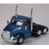 Kenworth T680 3-Axle Day-Cab Tractor Only 2-Pack - Assembled -- Blue, HO, Herpa Models 410682