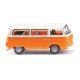 1972-1979 Volkswagen T2b Passenger Van - Assembled -- Orange, White, HO, Wiking 31802