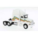 1984 Kenworth T600 Sleeper-Cab Tractor Only - Assembled -- White, Rainbow, HO, Brekina Automodelle 85932