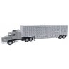 Mack CH 613 - Assembled -- With 48′ Livestock Trailer, HO, Herpa Models 6349