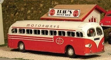 1941-1947 General American Aerocoach Highway Bus - Resin Kit -- Undecorated, HO, Sylvan Scale Models SW002