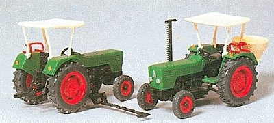 Farm Machinery -- Deutz Tractor pkg(2), HO, Preiser Kg 17920