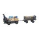 Electric Baggage Truck (Nonoperating) w/Trailer & Driver -- German Railways Early Era III, HO, Preiser Kg 10256
