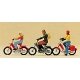 Recreation & Sports -- Mopeds w/Riders, HO, Preiser Kg 10125