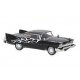1958 Plymouth Fury - Assembled -- Black, White Flames, HO, Brekina Automodelle 19683