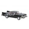 1958 Plymouth Fury - Assembled -- Black, White Flames, HO, Brekina Automodelle 19683