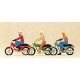 Recreation & Sports -- Motorbikes w/Riders, HO, Preiser Kg 10126