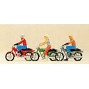 Recreation & Sports -- Motorbikes w/Riders, HO, Preiser Kg 10126