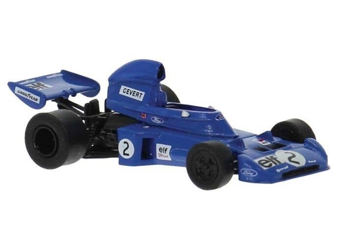 1970s Tyrrell 005 Race Car - Assembled -- 2 Francois Cevert im GP Kanada «72 (blue, white, G, HO, Brekina Automodelle 22865