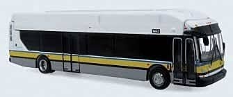 New Flyer Xcelsior Charge XN40 Transit Bus - Assembled -- Painted, Unlettered (yellow stripe), N, Iconic Replicas 1600575