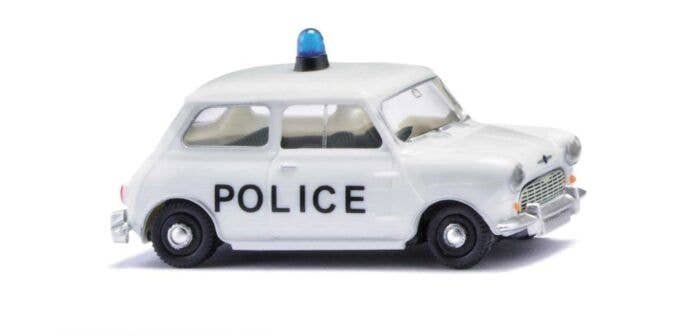 1959-1967 Morris Mini-Minor - Assembled -- Police (white, black), HO, Wiking 22607