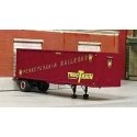 PRR 1950s 30′ Single-Axle Piggyback Trailer - Resin Kit -- With TrucTrain Decals, HO, Sylvan Scale Models T0261