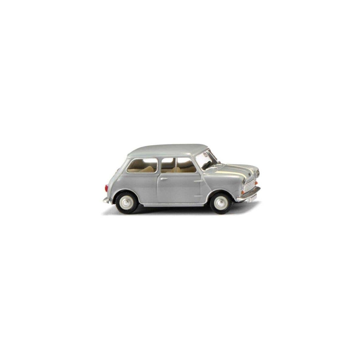 1959-1967 Morris Mini-Minor Austin 7 - Assembled -- Silver-Gray, HO, Wiking 22606