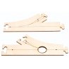 Car System Laser-Street Section (Less Guide Wire) - Kit -- 45-Degree Fork & Junction - 1 Each: Righ, HO, Faller Gmbh 161940