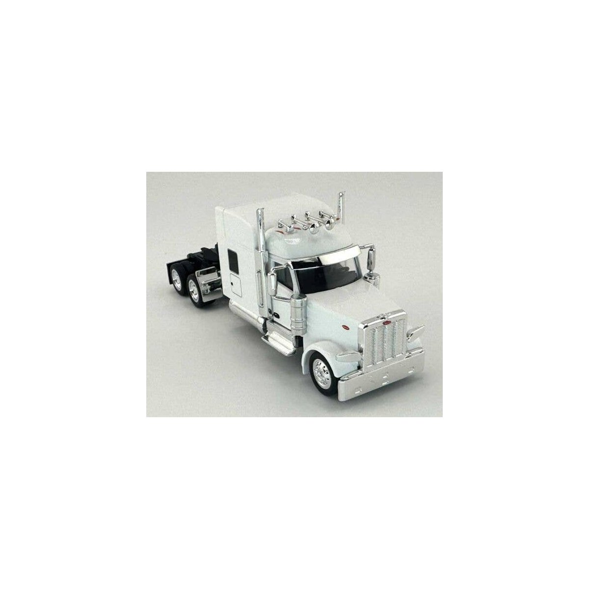 Peterbilt 589 Stand-Up Sleeper-Cab Semi Tractor - Assembled -- White, HO, HO Logistics Replicas 589075