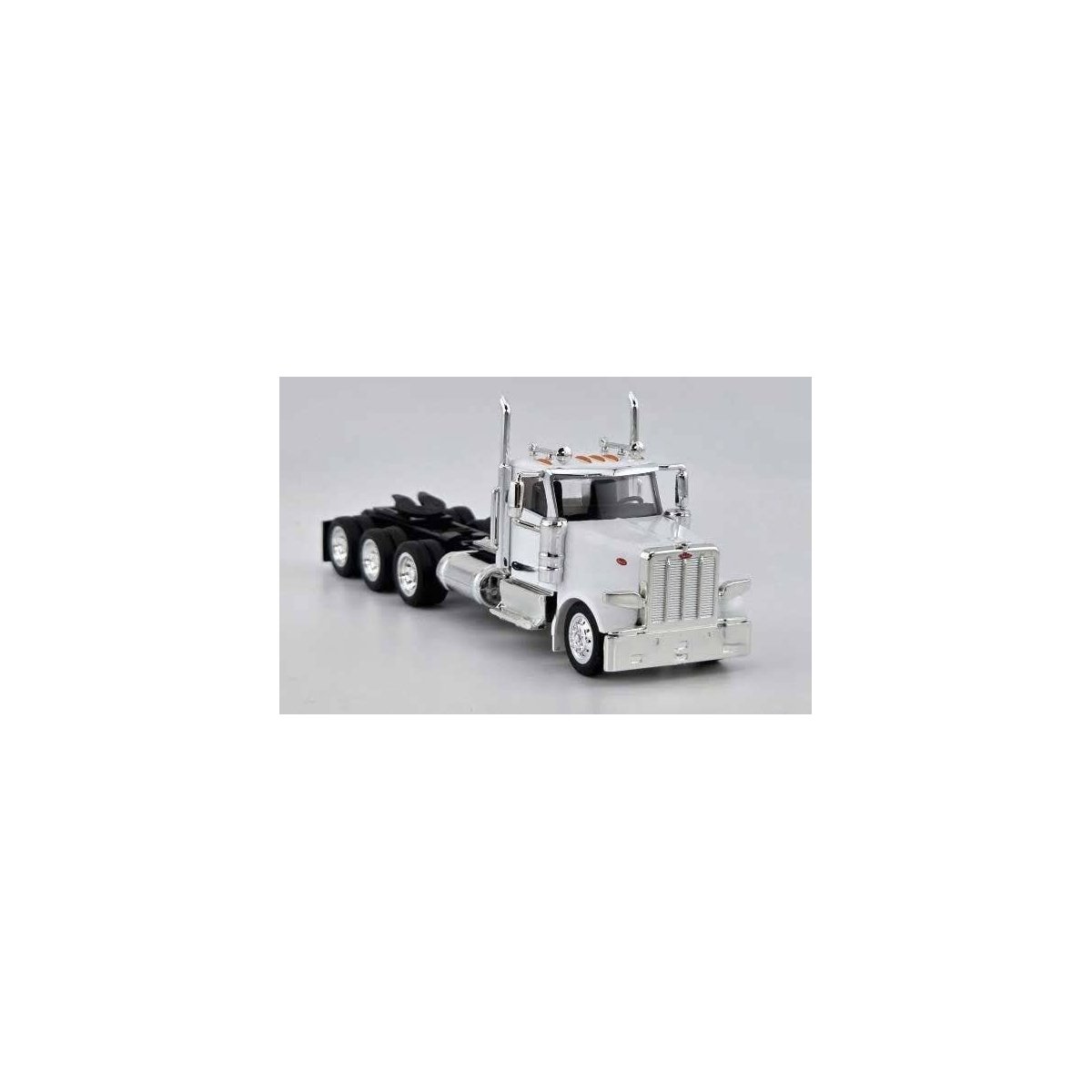 Peterbilt 589 3-Axle Day-Cab Semi Tractor - Assembled -- White, HO, HO Logistics Replicas 589072